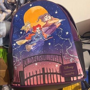 Loungefly Disney Purple and Black Shoulder Bag